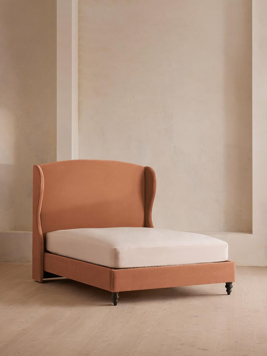 Soho Home Rivas Bed, Double, Velvet Slate