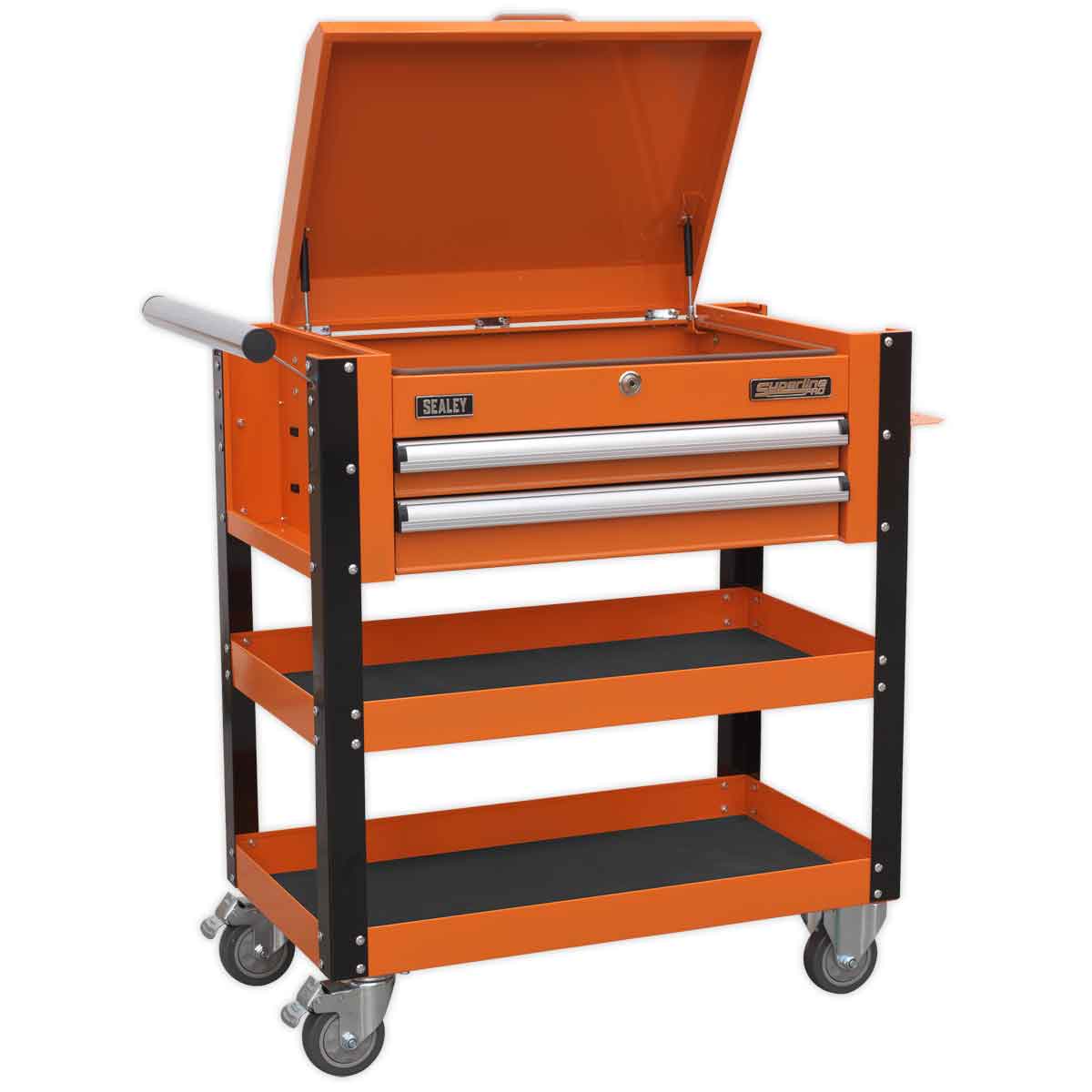 Heavy Duty Mobile Tool Trolley orange