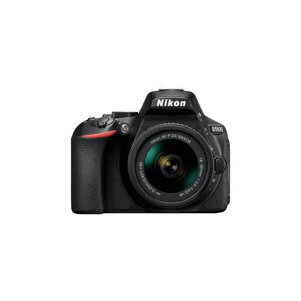 Nikon D5600 Digital SLR Camera with 18-55mm VR Lens, HD 1080p, 24.2MP, Wi-Fi, Optical Viewfinder, 3.2 Vari-Angle LCD Touch Screen, Black