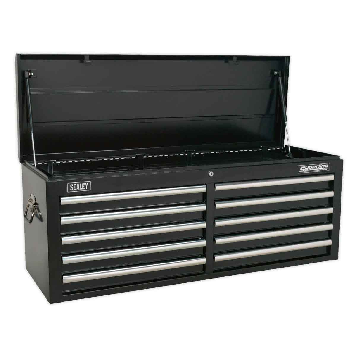 Superline Pro Topchest 10 Drawer with Ball-Bearing Slides - Black