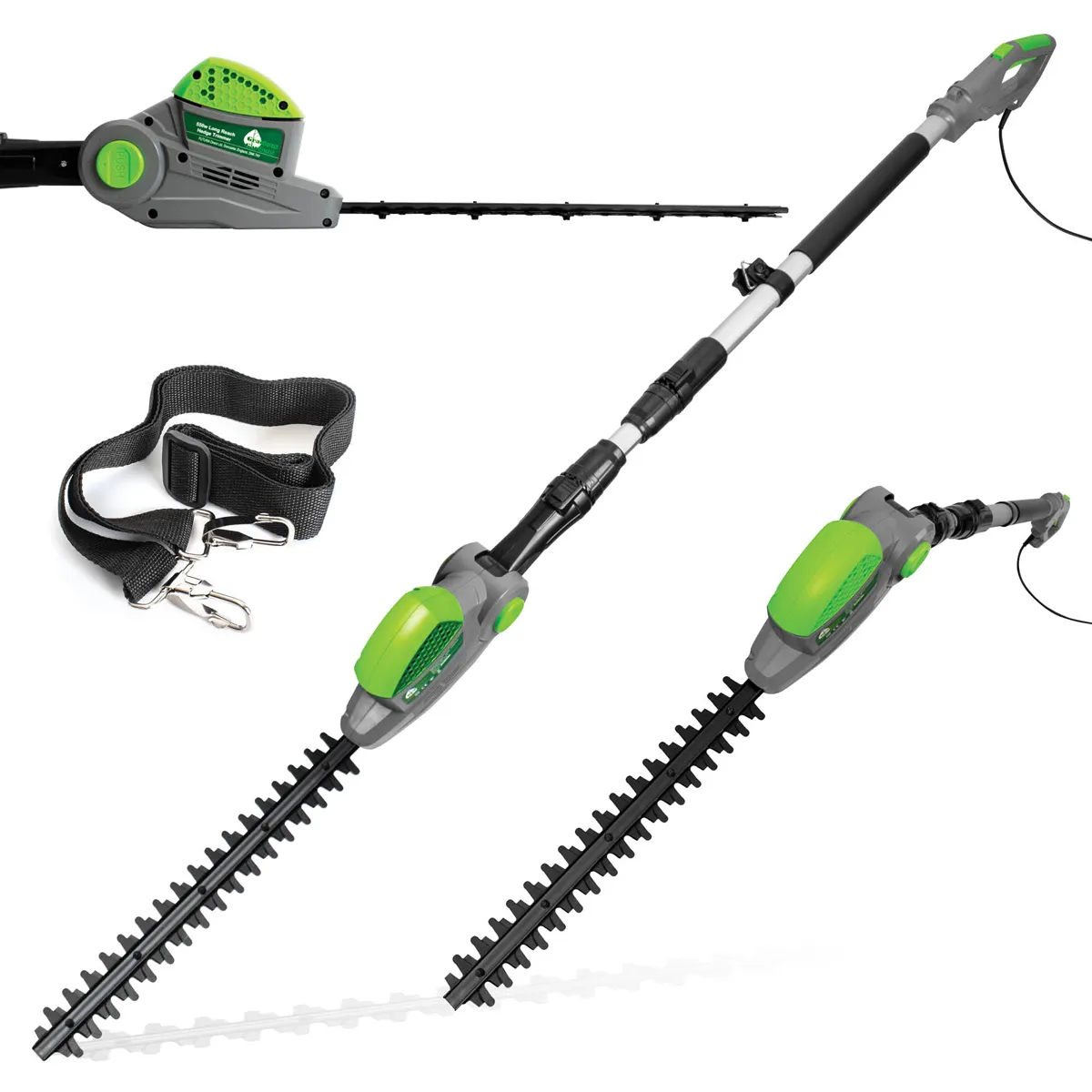550W Telescopic Hedge Trimmer Long Reach Extendable Pole Cutter