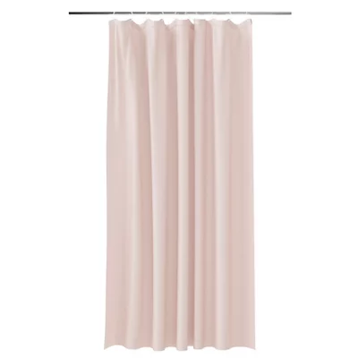  Koros Blush Pink Plain Shower Curtain (W)180Cm