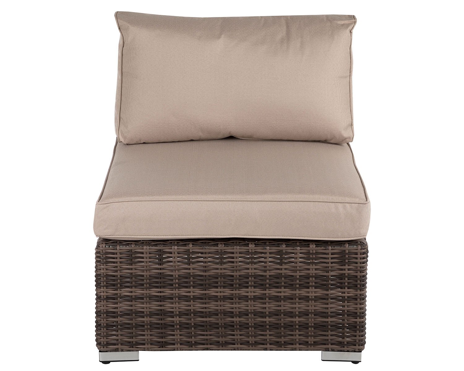 Florida Rattan Garden Mid Section in Premium Truffle Brown and Champagne