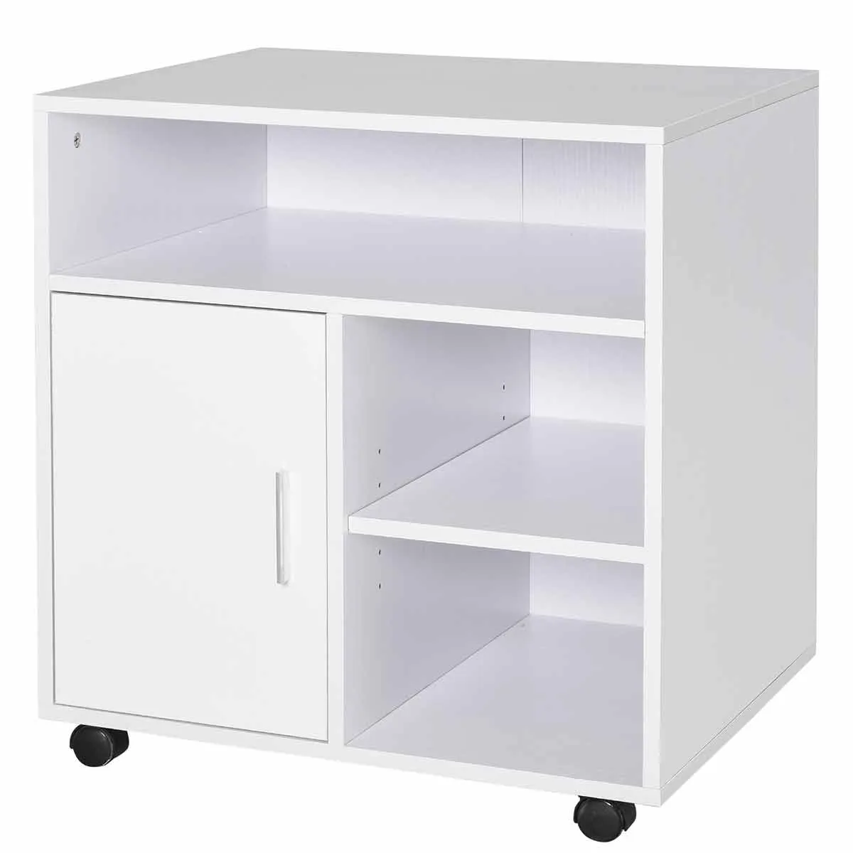 Zennor 4 Compartment Storage & Printer Unit - White