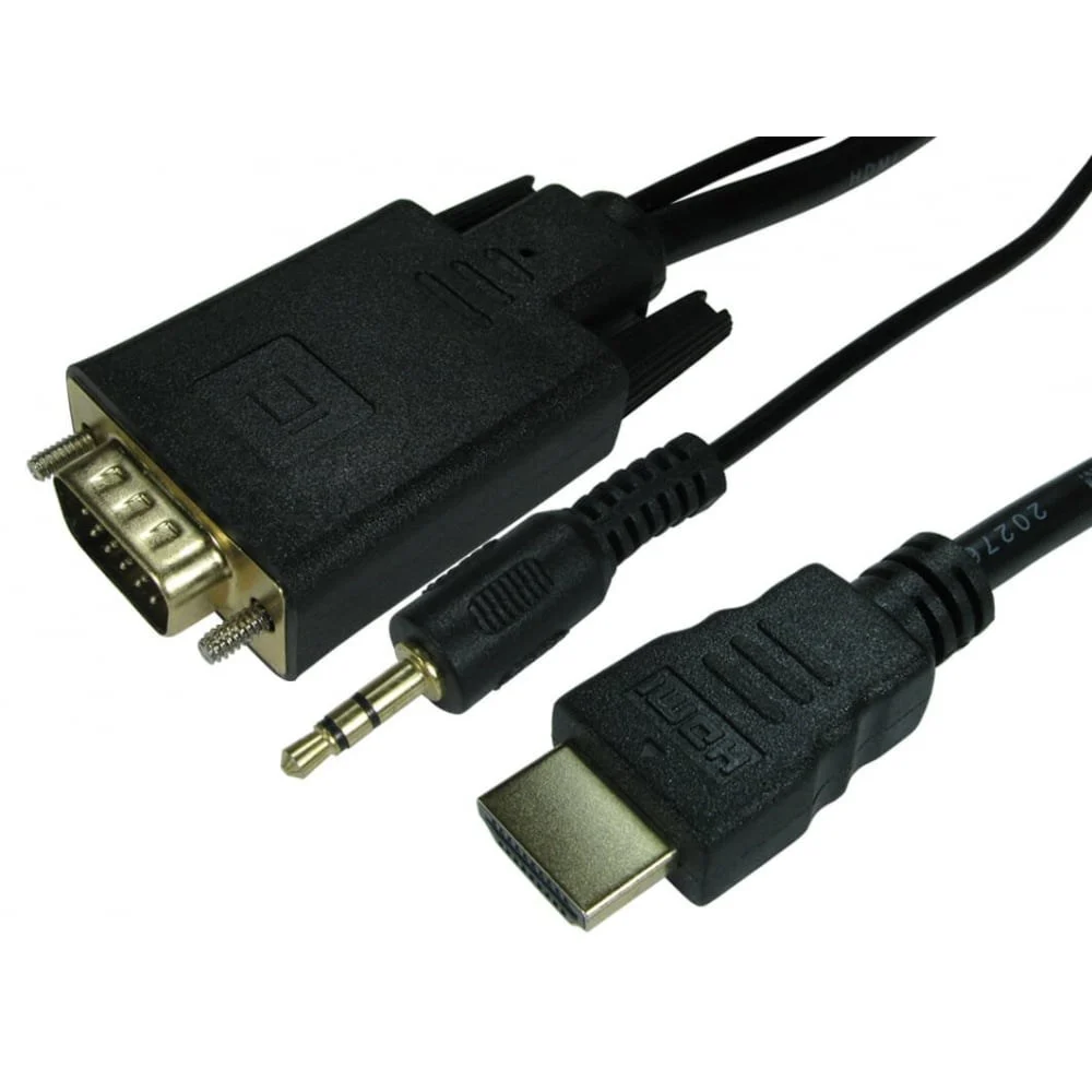 Scan Cables Cables Direct 1m HDMI to VGA with Audio Cable