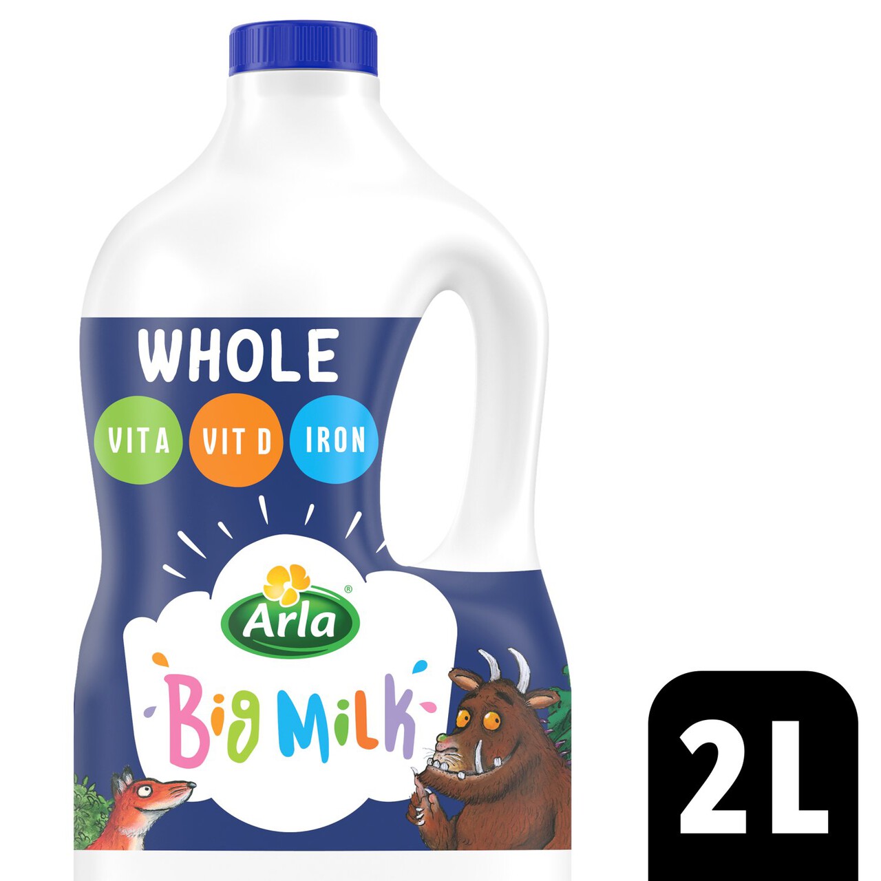 Big Milk Arla Fresh Whole Milk 2L Vitamin Enriched for kids 1+