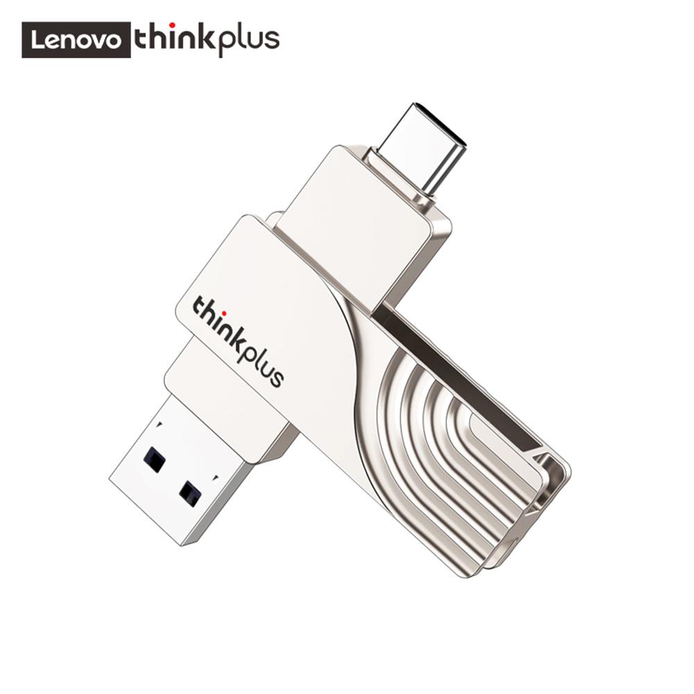 Lenovo thinkplus Type-C USB3.0 Mobile Phone U Disk TPCU301 Dual-port Mobile Phone Computer 32GB silver