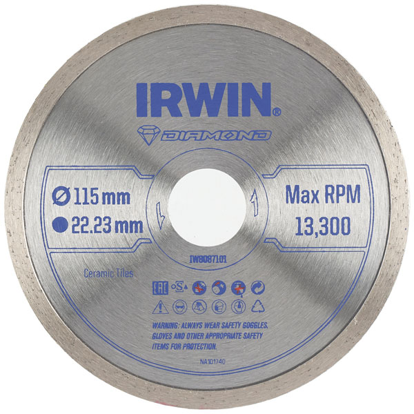  IW8087101 Continuous Rim Diamond Blade 115 x 22.23mm