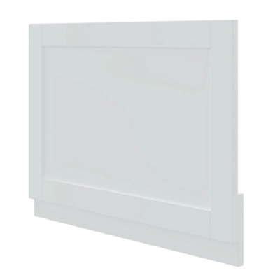 B&Q Ashford Shaker Matt White Rectangular End Bath Panel (H)51Cm (W)70Cm