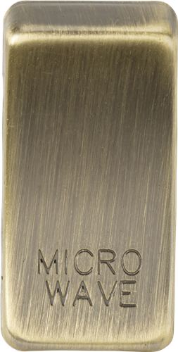 Knightsbridge Switch cover "marked MICROWAVE" - antique brass