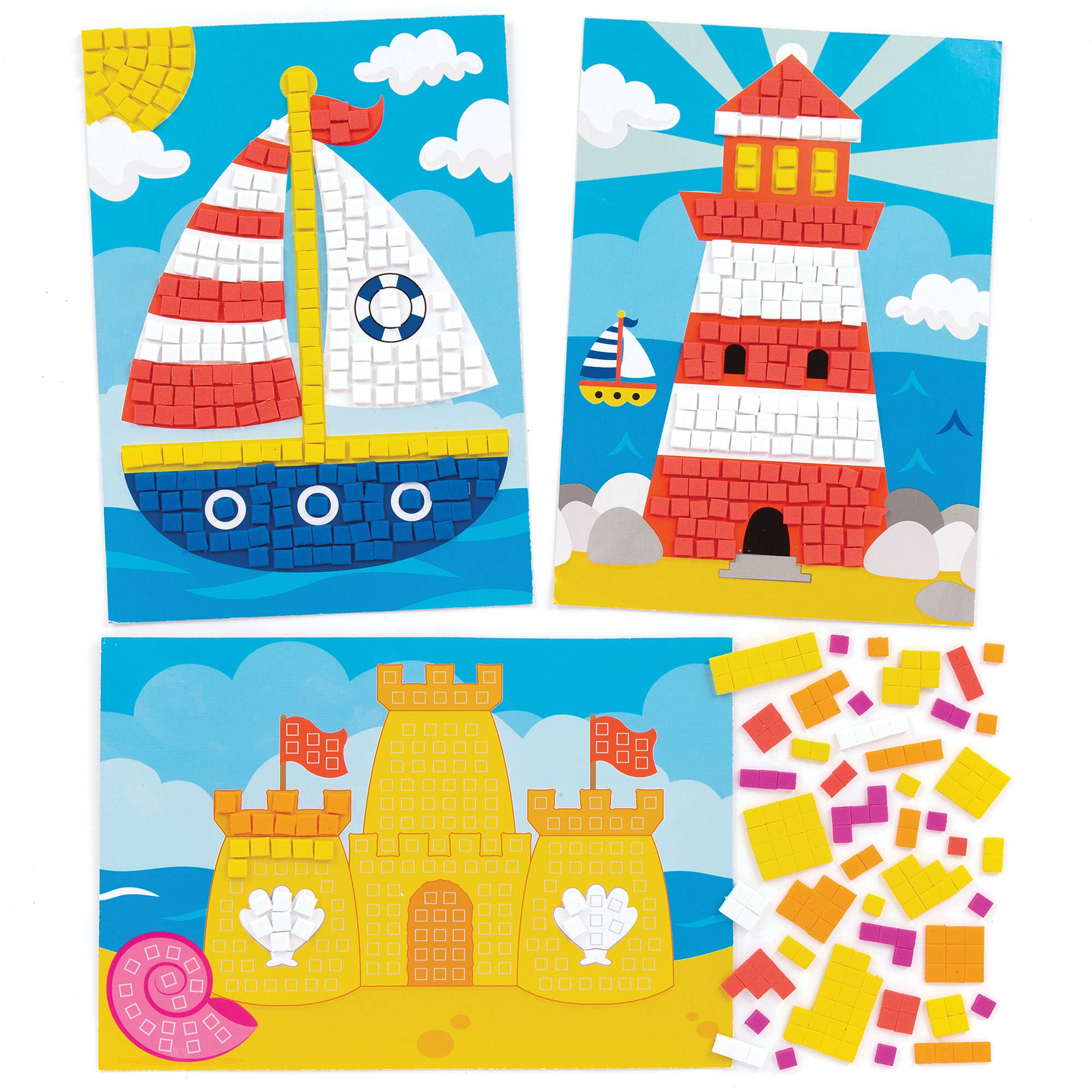 Seaside Mosaic Picture Kits (Pack of 4)