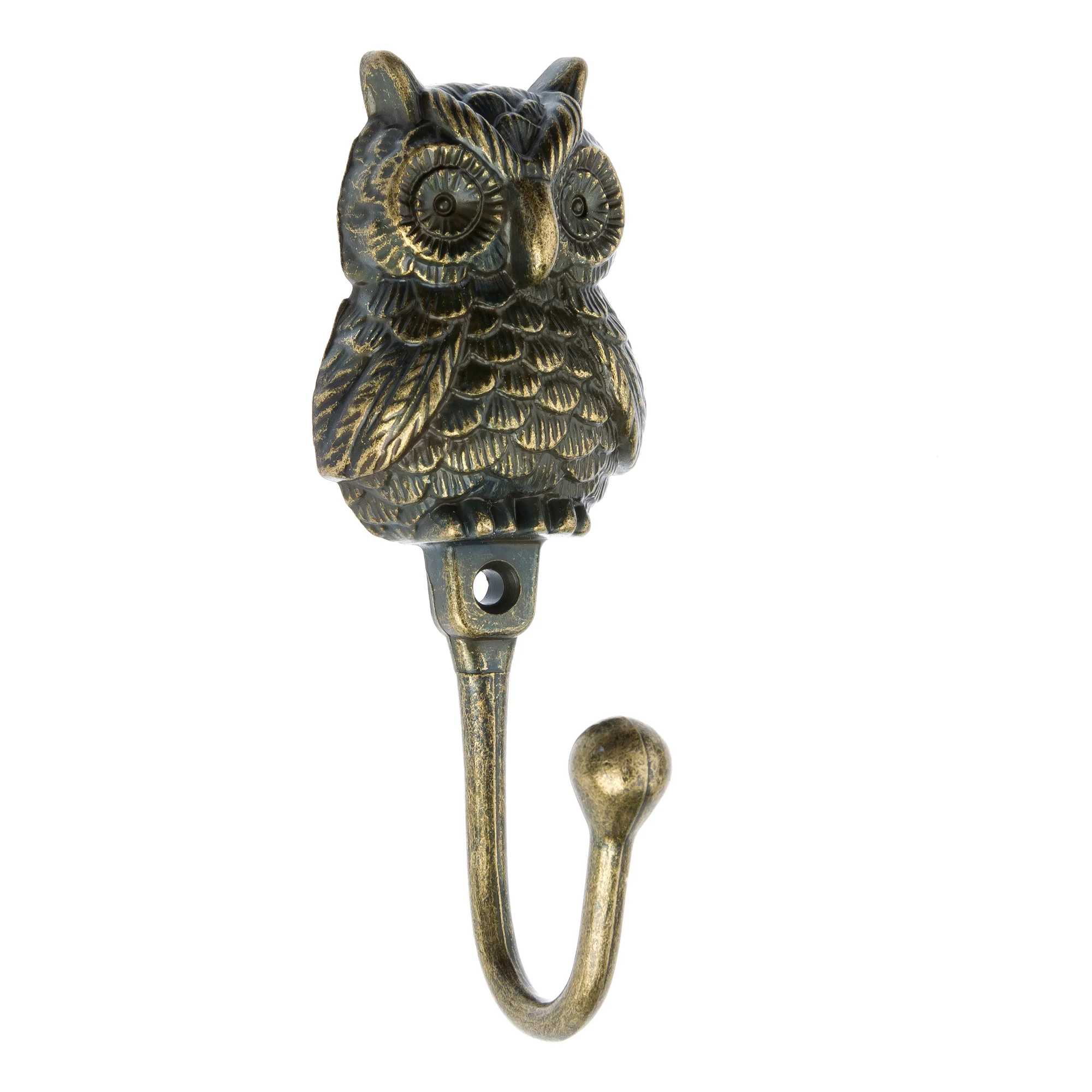 Dunelm Antique Brass Owl Hooks Antique Brass |