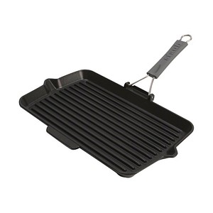 Staub Grills & Frying Pans Grill Pan, rectangular | Enamel | Black black,gray