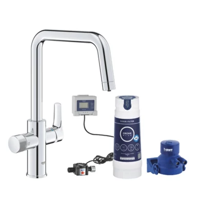 Grohe Blue Pure Start Chrome Effect Water Filter Mono Mixer Tap With S-Size Filter
