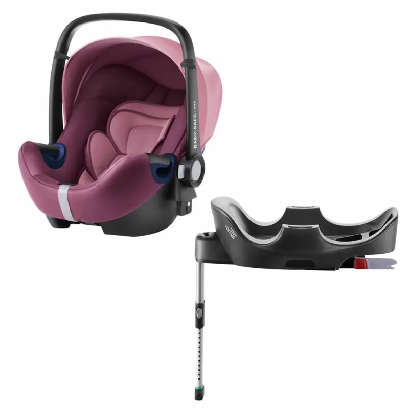 Britax Baby Safe 2 i-Size Car Seat and i-Size Flex Base-Wine Rose (New)