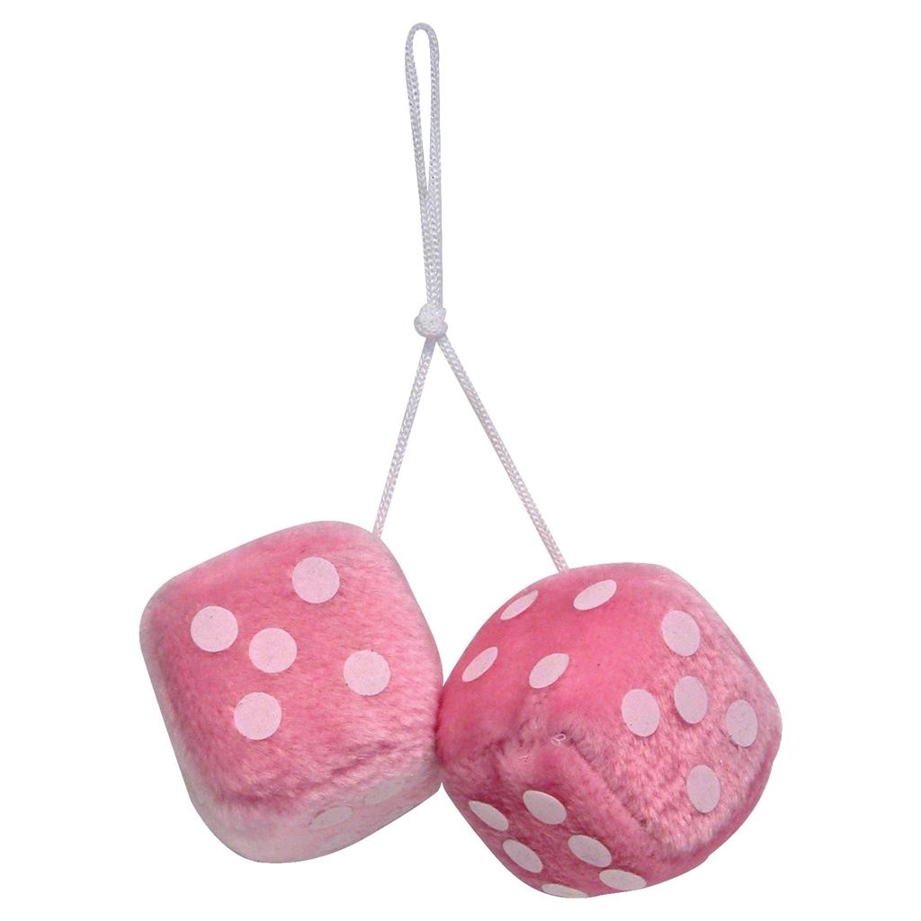 Eurax Fuzzy Dice Pink