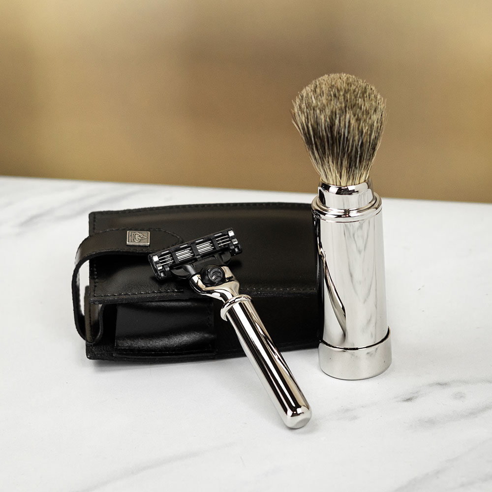 Becker Manicure ERBE Shaving Shop Shaving sets Shaving set in leather bag 3-part 1 Stk.