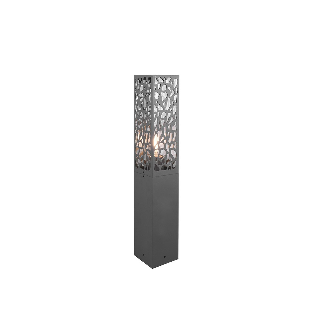 Trio Lighting Cooper pillar light with decorative lampshade
