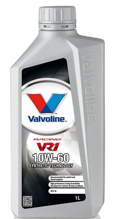 Olej silnikowy Valvoline VR1 Racing 10W-60 ACEA A3/B4 API SL 1L