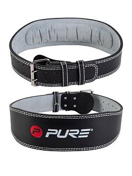 Pure2Improve Deluxe Padded Leather And Suede Weightlifting Belt (Small)|