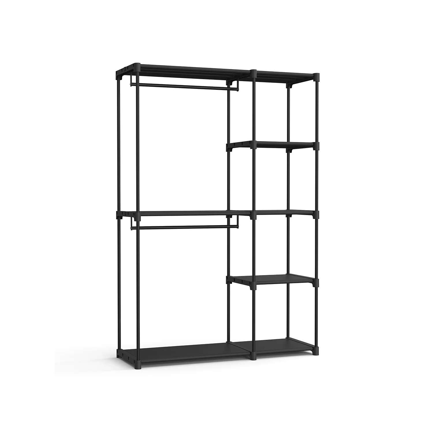 SONGMICS Freestanding Closet Organiser, Black / 43 X 124 X 182 Cm