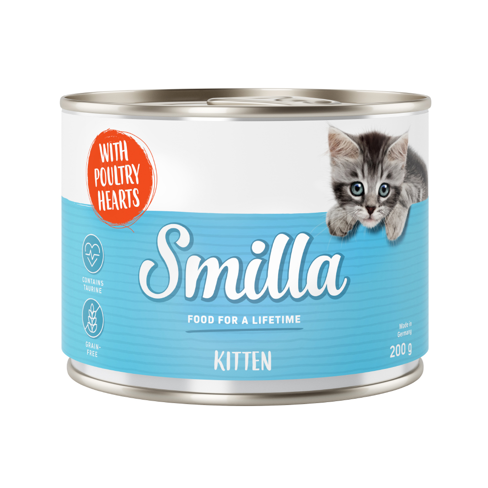 Smilla Kitten 6 x 200g - with Poultry Hearts