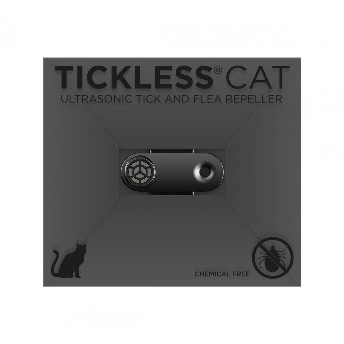 TickLess Pet Tickless Cat Ultrasonic Tick and Flea Repeller - Black