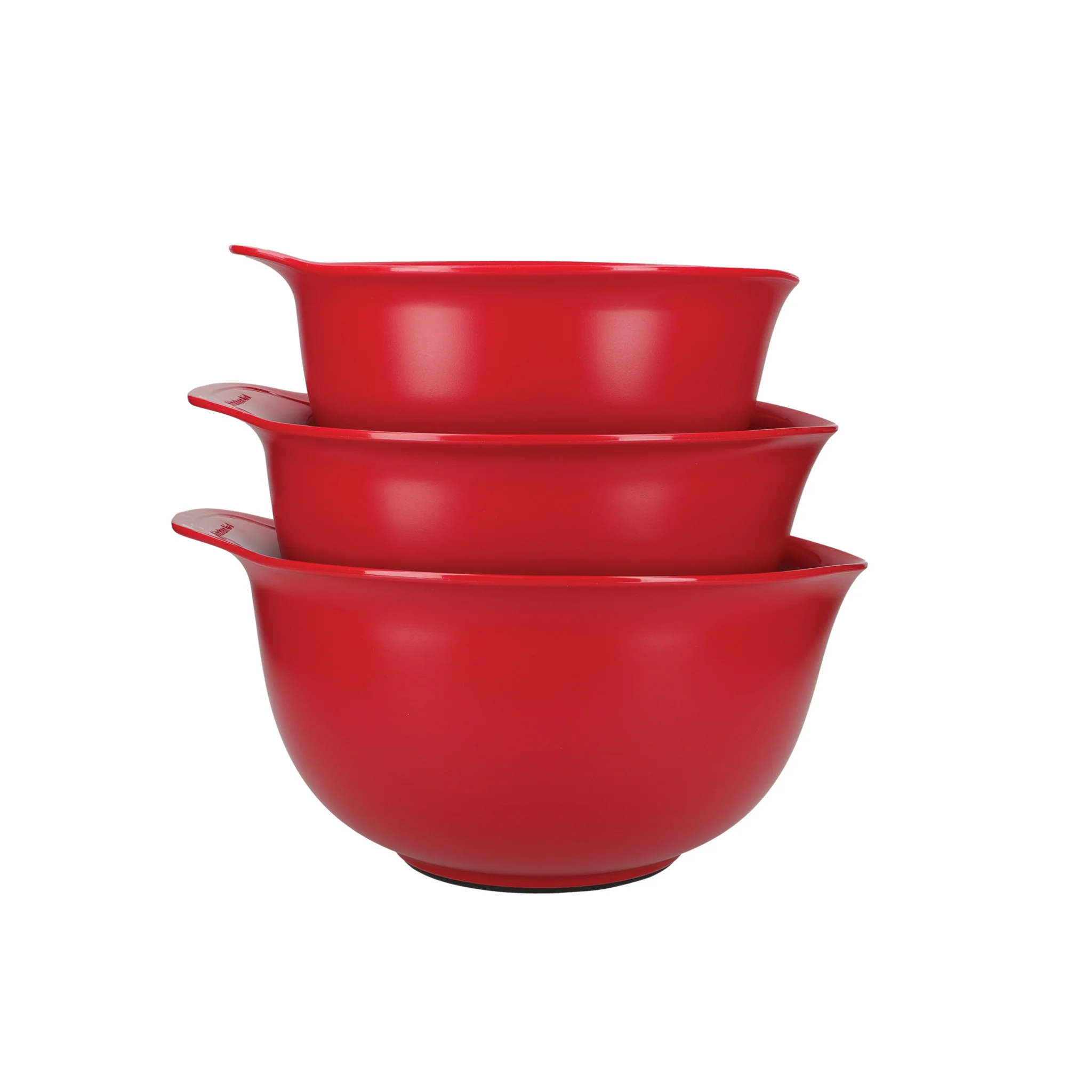 KitchenAid Set Of 3 Red Mixing Bowls|