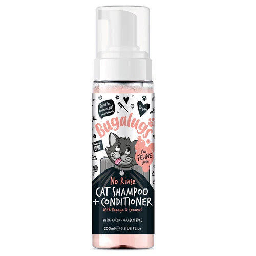 BUGALUGS Papaya & Coconut Cat No Rinse Shampoo & Conditioner 200ml