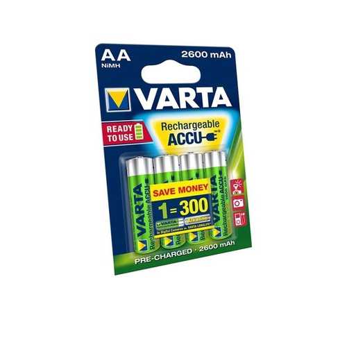 VARTA AA Rechargeable Batteries - 4 PACKS - 2600mAh