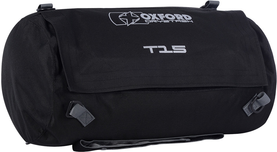 Oxford Drystash T15 Motorcycle Roll Bag, black, black
