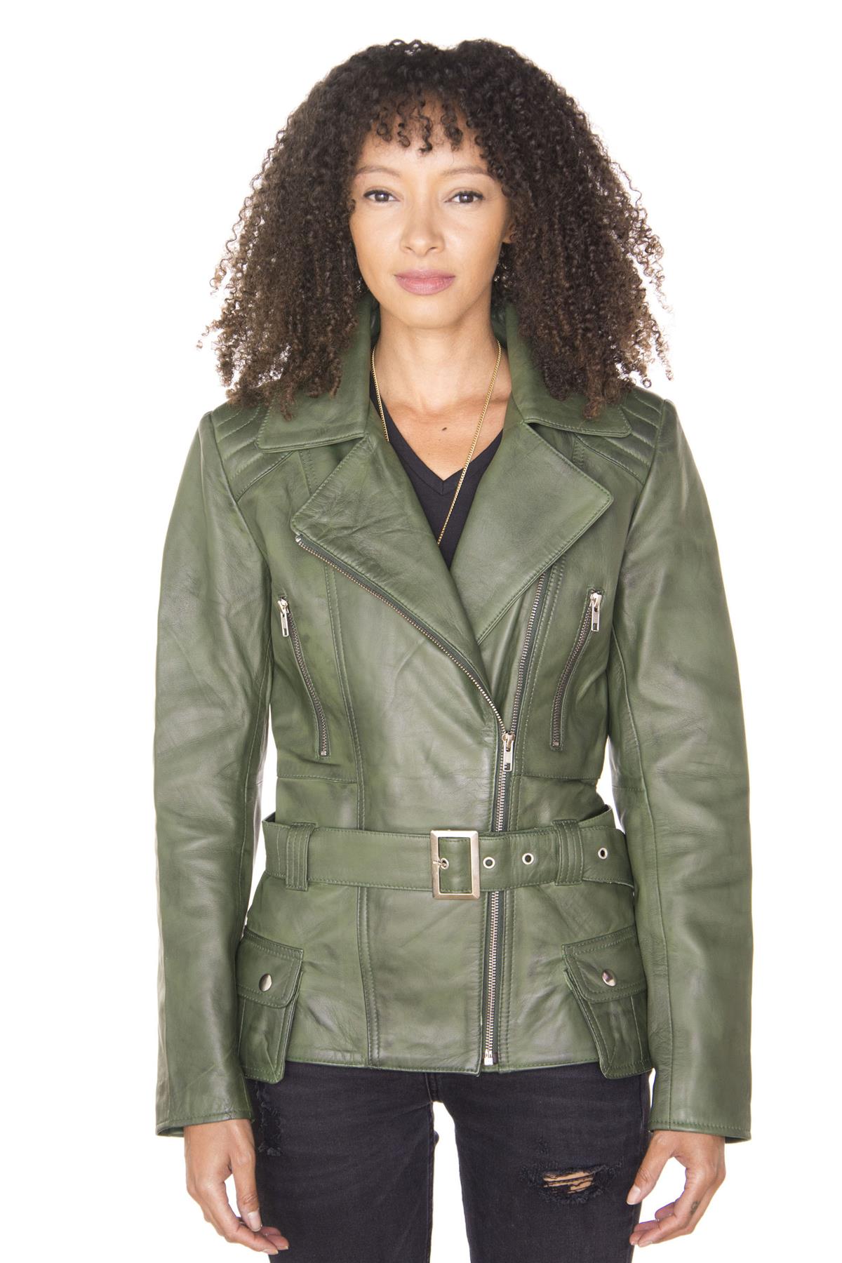 Infinity Leather Long Leather Biker Jacket-Quito