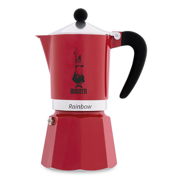 Bialetti Rainbow Aluminium Espresso Maker red