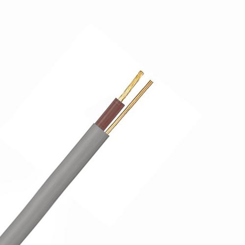 Zexum Grey 1mm 14A Brown Single Core & Earth 6241Y Flat PVC/PVC Harmonised Lighting Power Cable - 50 Meter