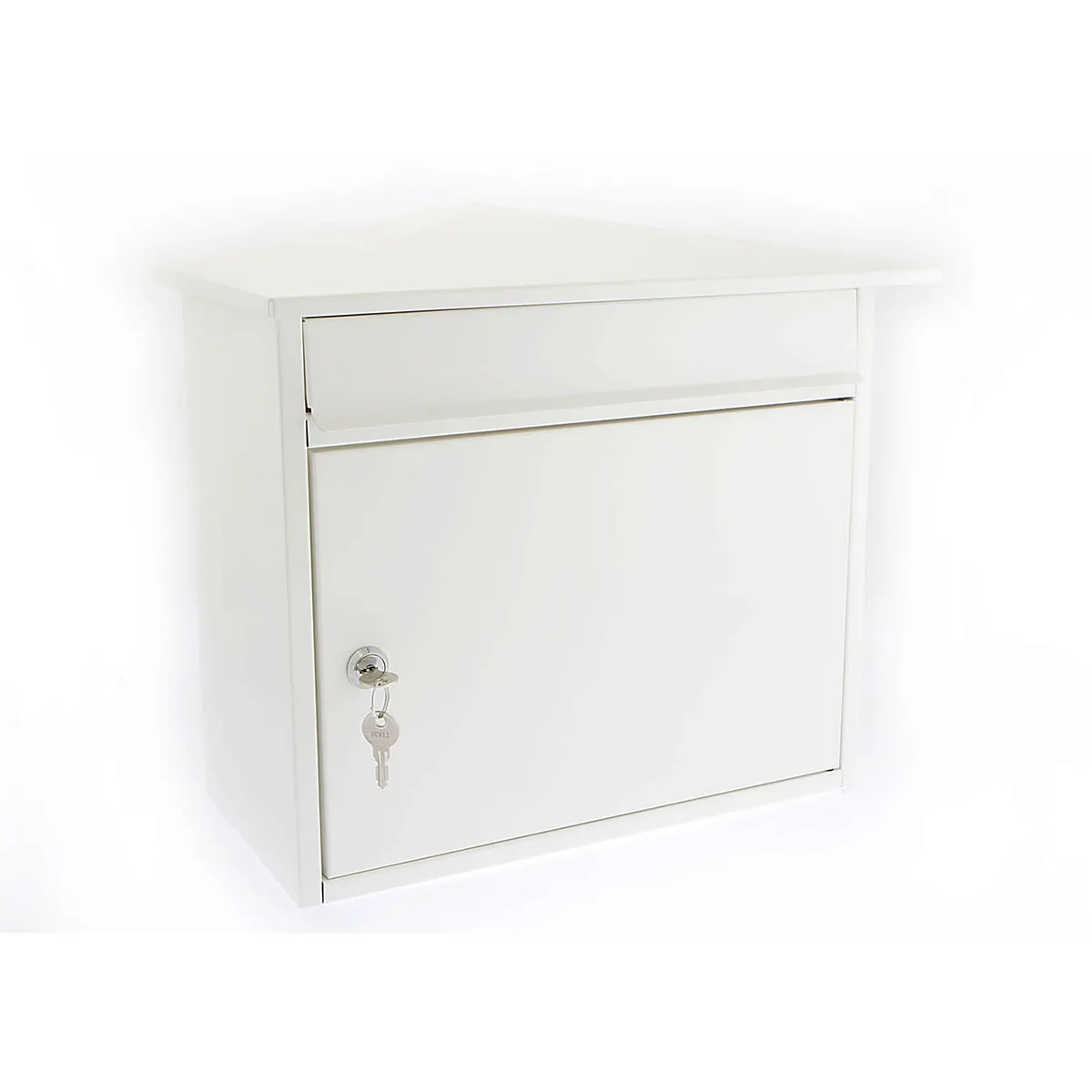 Burg-Wachter Mersey Galvanised Steel Post Box - White