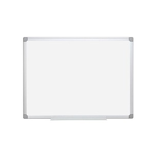 Earth-it Bi-Office Magnetic Dry-Erase Board, Magnetic, White Lacquered Steel Surface, Recycled Aluminium Frame, 600 x 900 mm