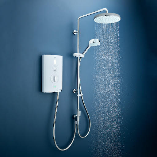 Mira Showers Mira Sport Max Airboost Dual Electric Shower - 9.0kW White & Chrome 1.1746.829