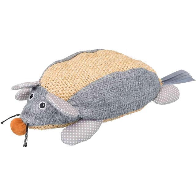 Trixie Catnip and Sisal/Fabric Mouse XXL Toy Natural/Grey - 30cm