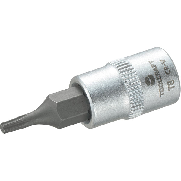 Toolcraft 1/4 Drive Socket With T-Profile Bit T20