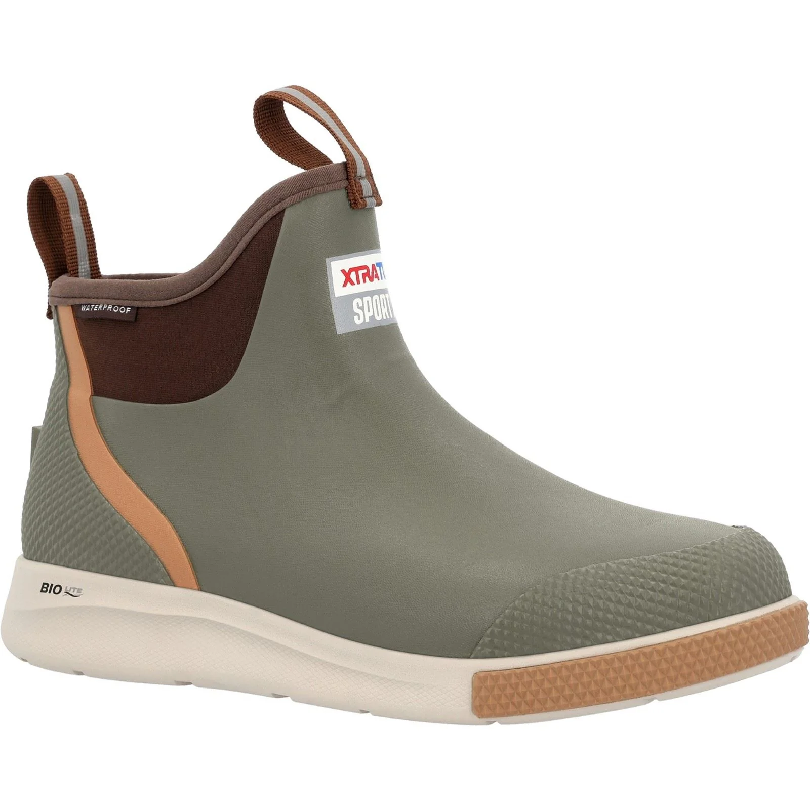  Ankle Deck Sport Synthetic Olive Wellington Boots