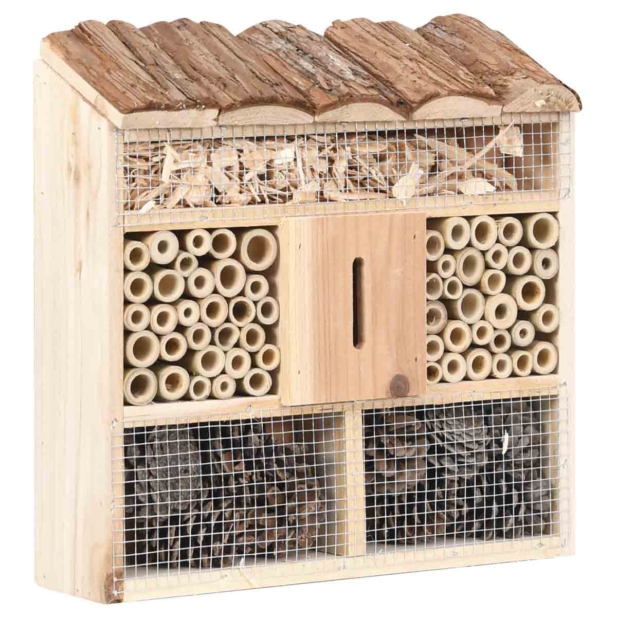 vidaXL Insect Hotel 30x10x30 cm Firwood