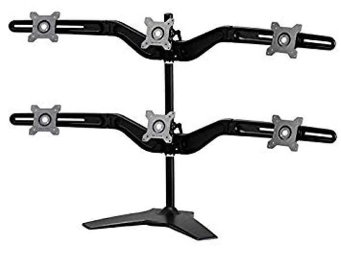 AMER Mounts AMR6S Hex Flat Panel Monitor Stand with VESA Mounting