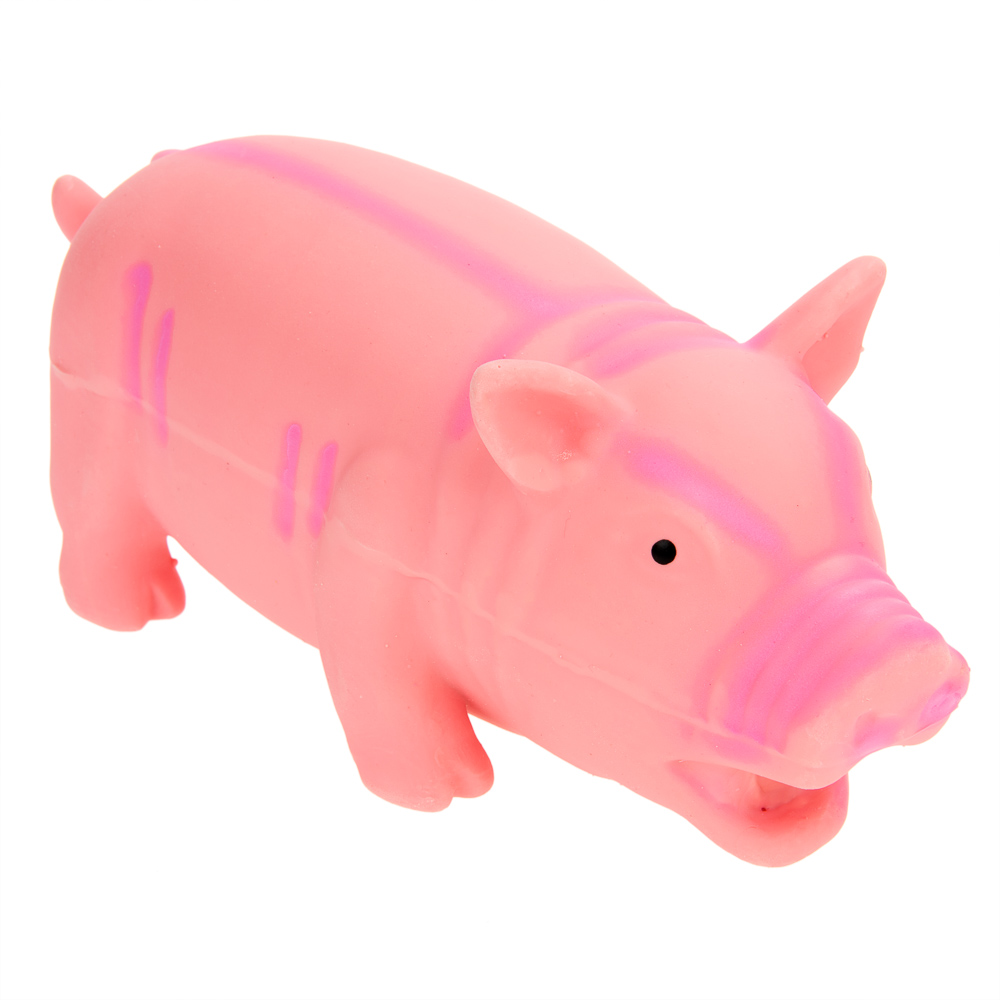 Zooplus Exclusive Grunting Latex Squeaker Pig Toy - Pink: approx. 23cm