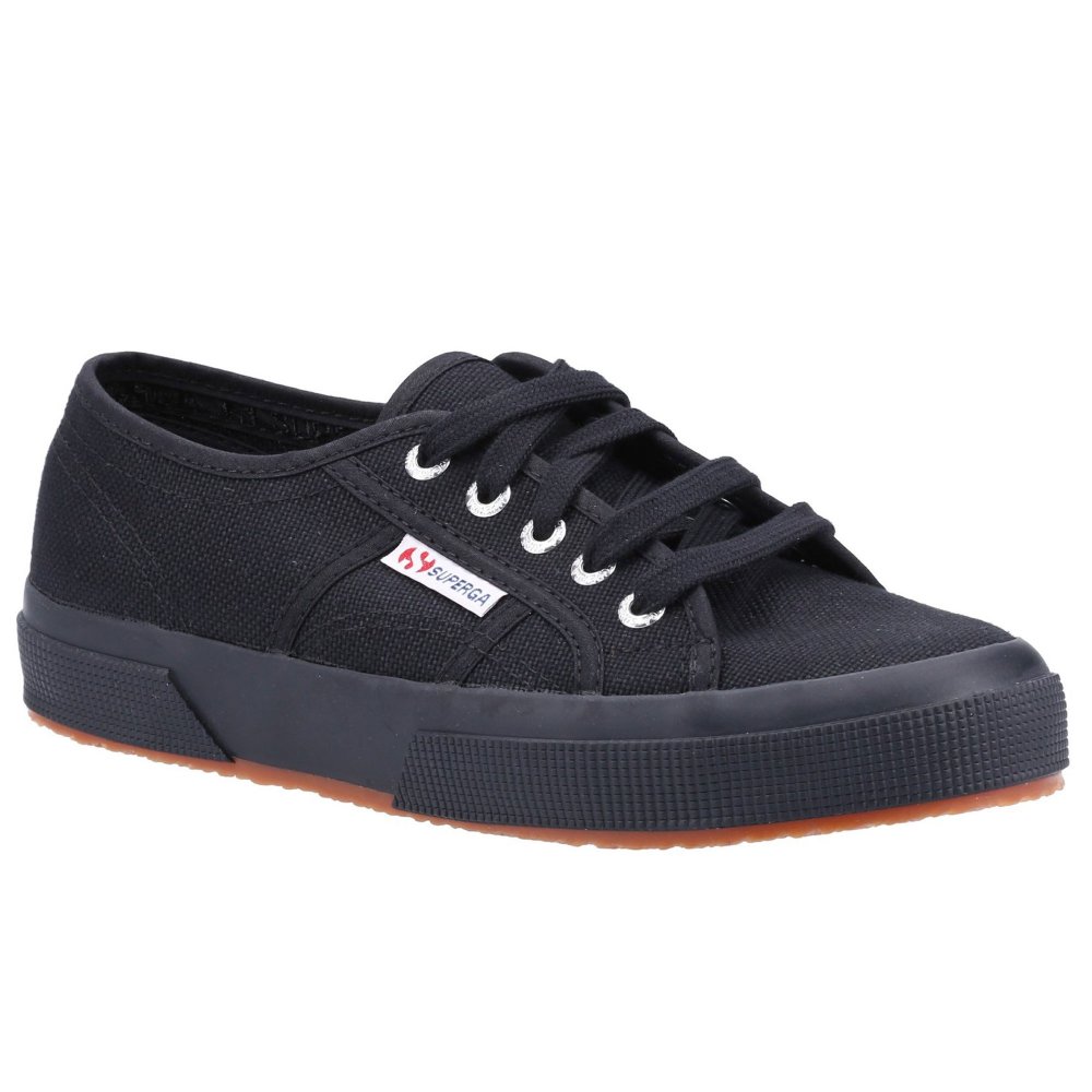Superga 2750 classic plimsolls in double black Black