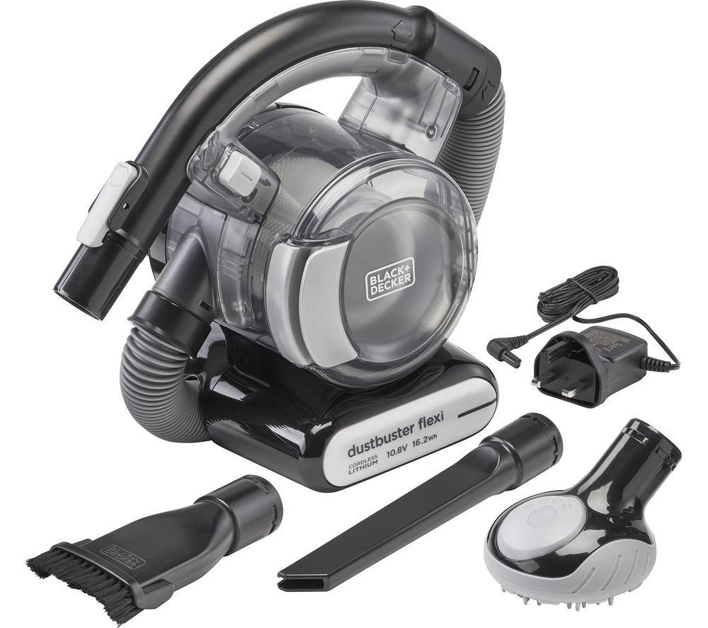 Black + Decker BLACK  DECKER Dustbuster Flexi PD1020LP-GB Handheld Vacuum Cleaner - Black & Chrome, Silver/Grey,Black