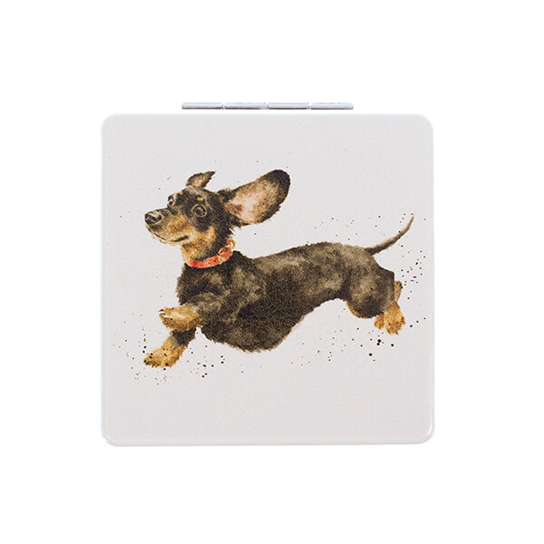  Pocket Mirror Dachshund, Leather