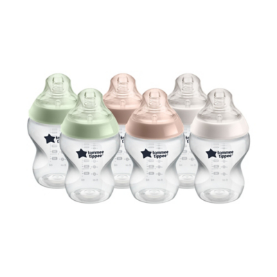 Tommee Tippee Set Of 6 X 260Ml Closer To Nature Baby Bottles - Mixed Colours|