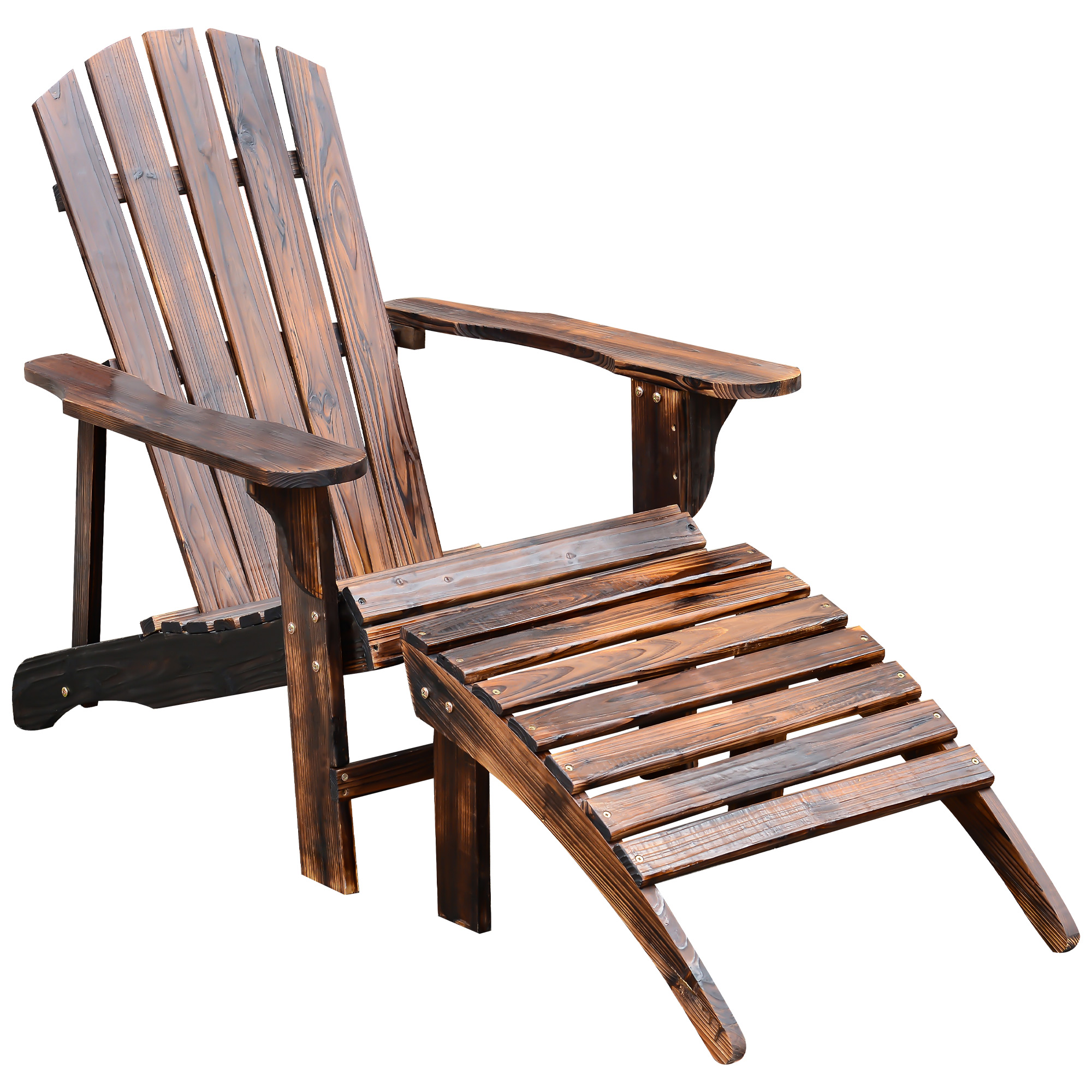 Fauteuil de jardin adirondack chaise longue chaise plage avec tabouret