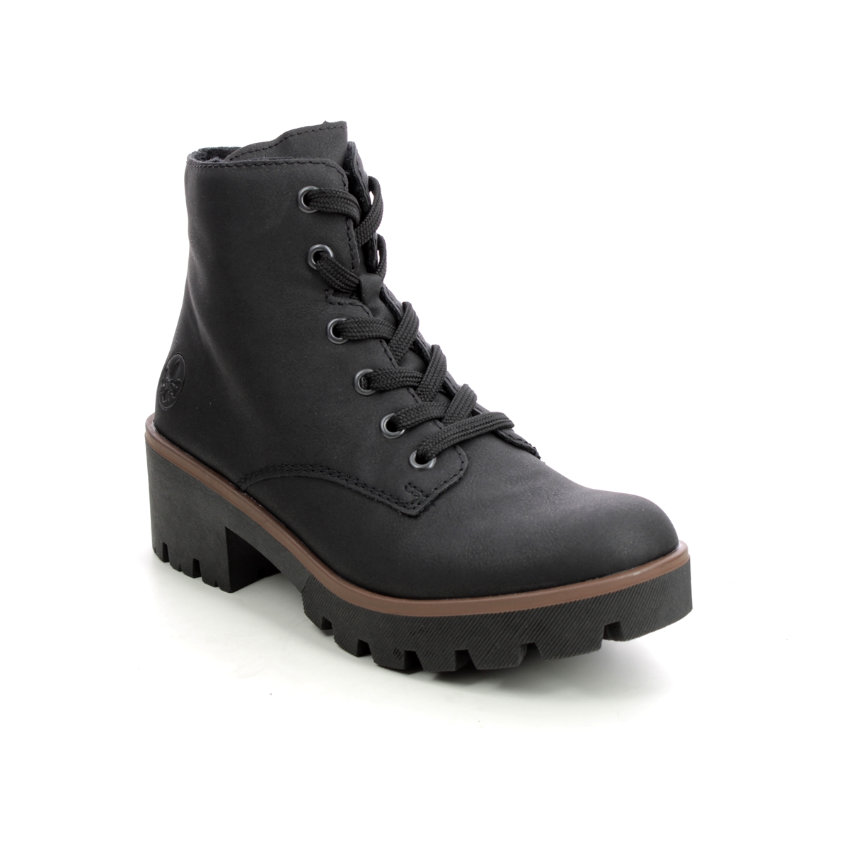 Rieker 79240-00 Ladies Black Zipper Size: 42, Colour: Black