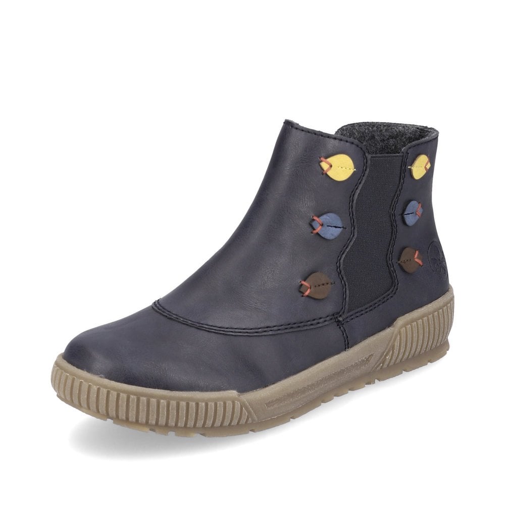 Rieker Conduct Womens Ankle Boots Colour: Ocean, Size: 6.5 / 40